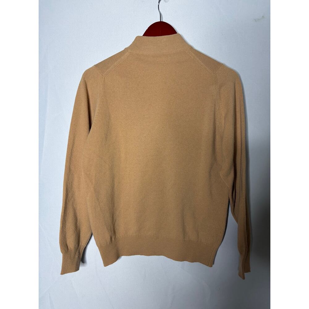 Berk by Ballantyne Tan Turtleneck 100% cashmere sz 38 US S - Picture 5 of 7